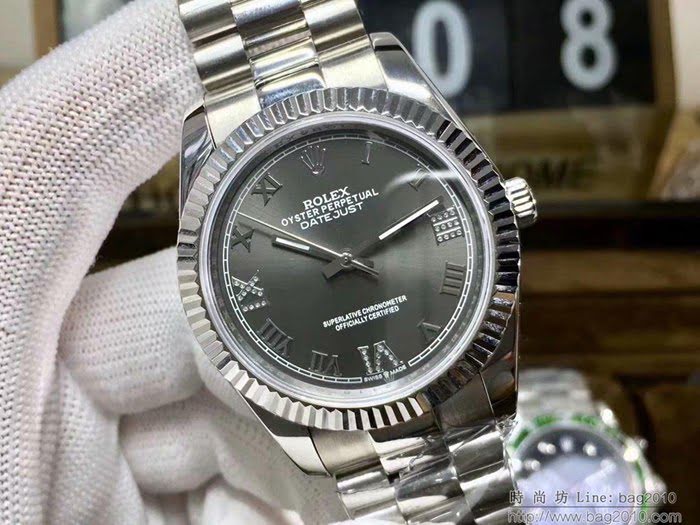 ROLEX勞力士 日誌系列 全新款 經典羅馬刻度設計 奢華典雅 男士腕表  wssb3722